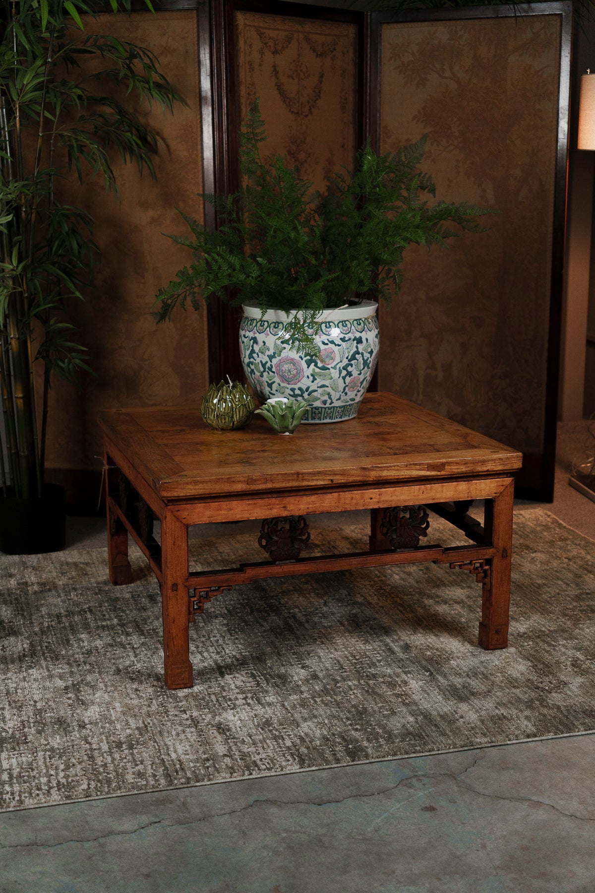 Antique Oriental Hardwood Coffee Table