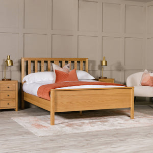 Renata 5ft Bed Low Footboard Oak - bedroom setting