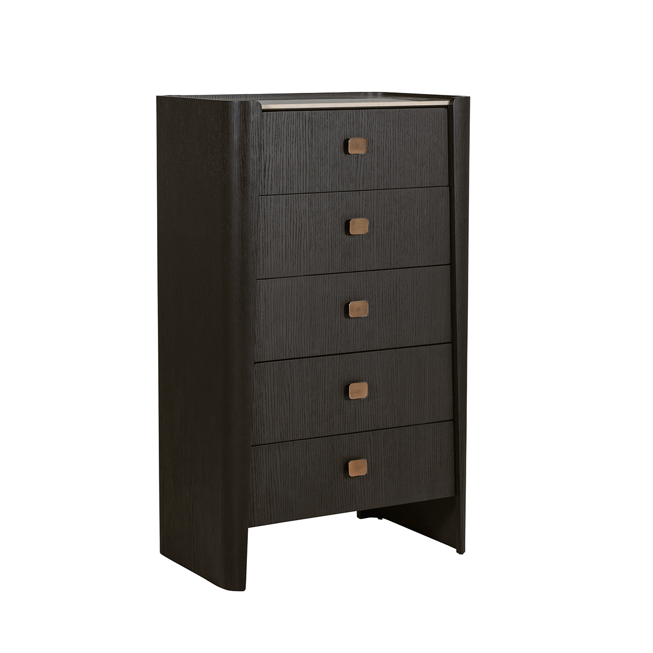 Rhodes Tall Chest 5 Drawer Ebony
