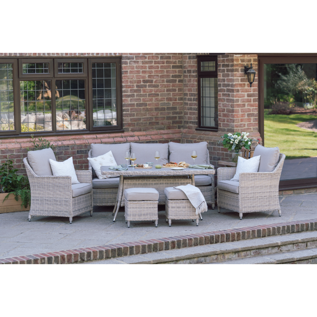 Sandycove 6‑Piece Lounge Dining Set – Natural