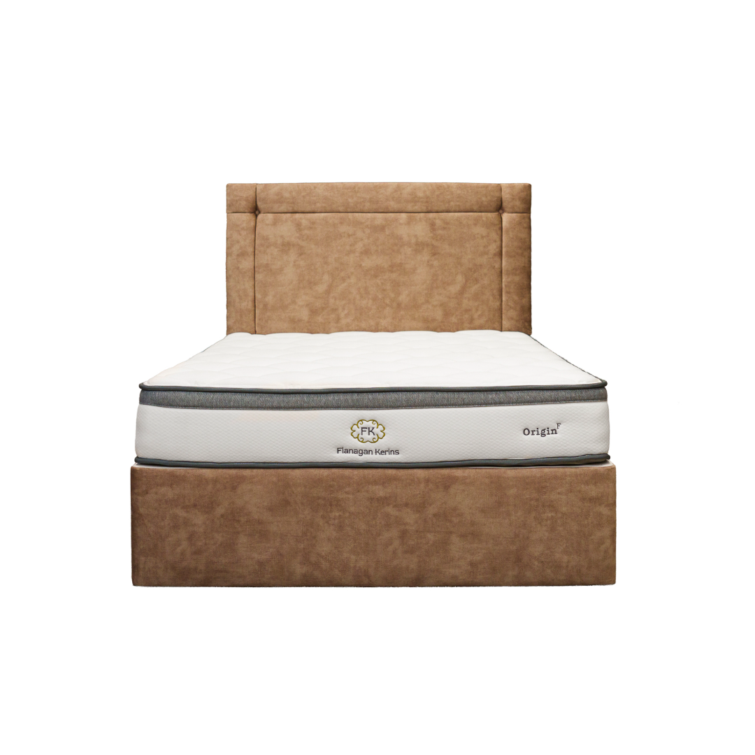 Spice Beige 4ft6 Double Bed and Mattress Bundle