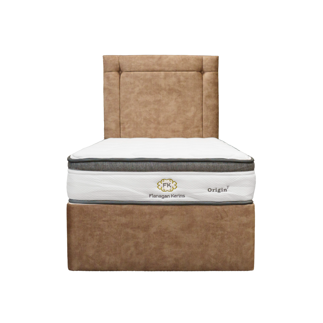 Spice Beige Single 3ft Bed and Mattress Bundle