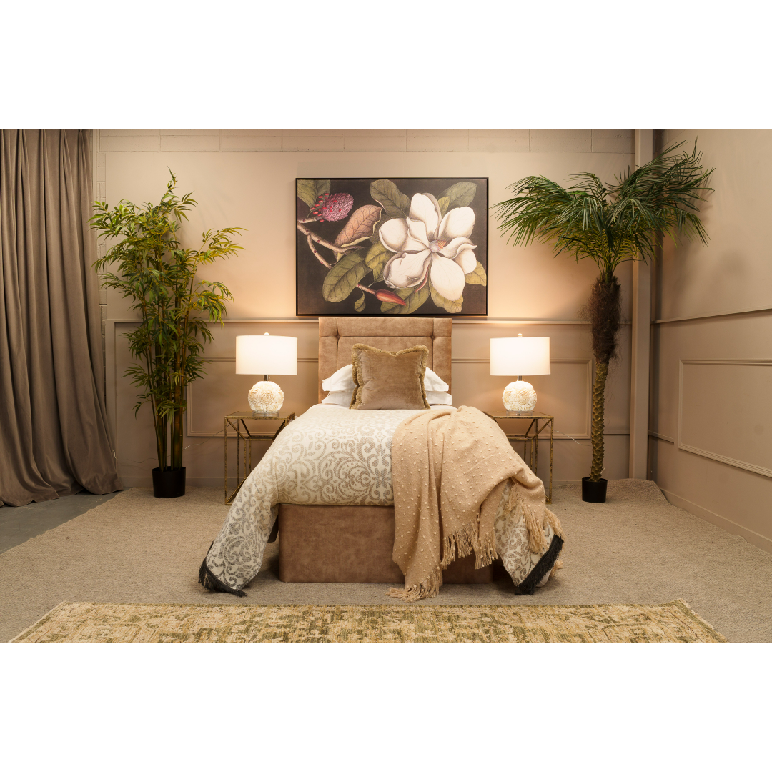 Spice Beige Single 3ft Bed and Mattress Bundle