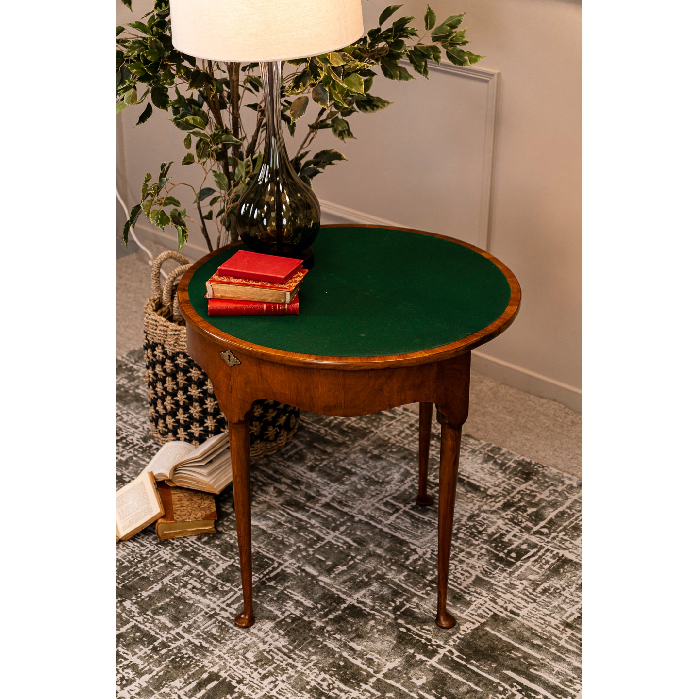 Walnut Demi Lane Turn Over Card Table