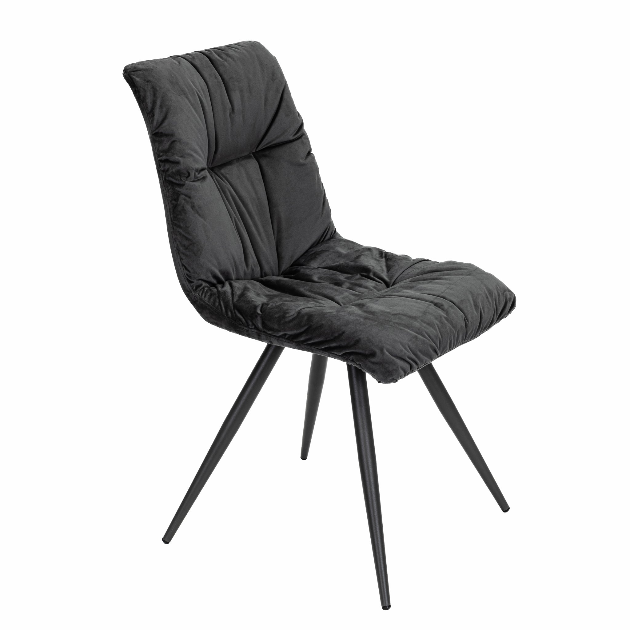 Anna Dark Grey Velvet Dining Chair