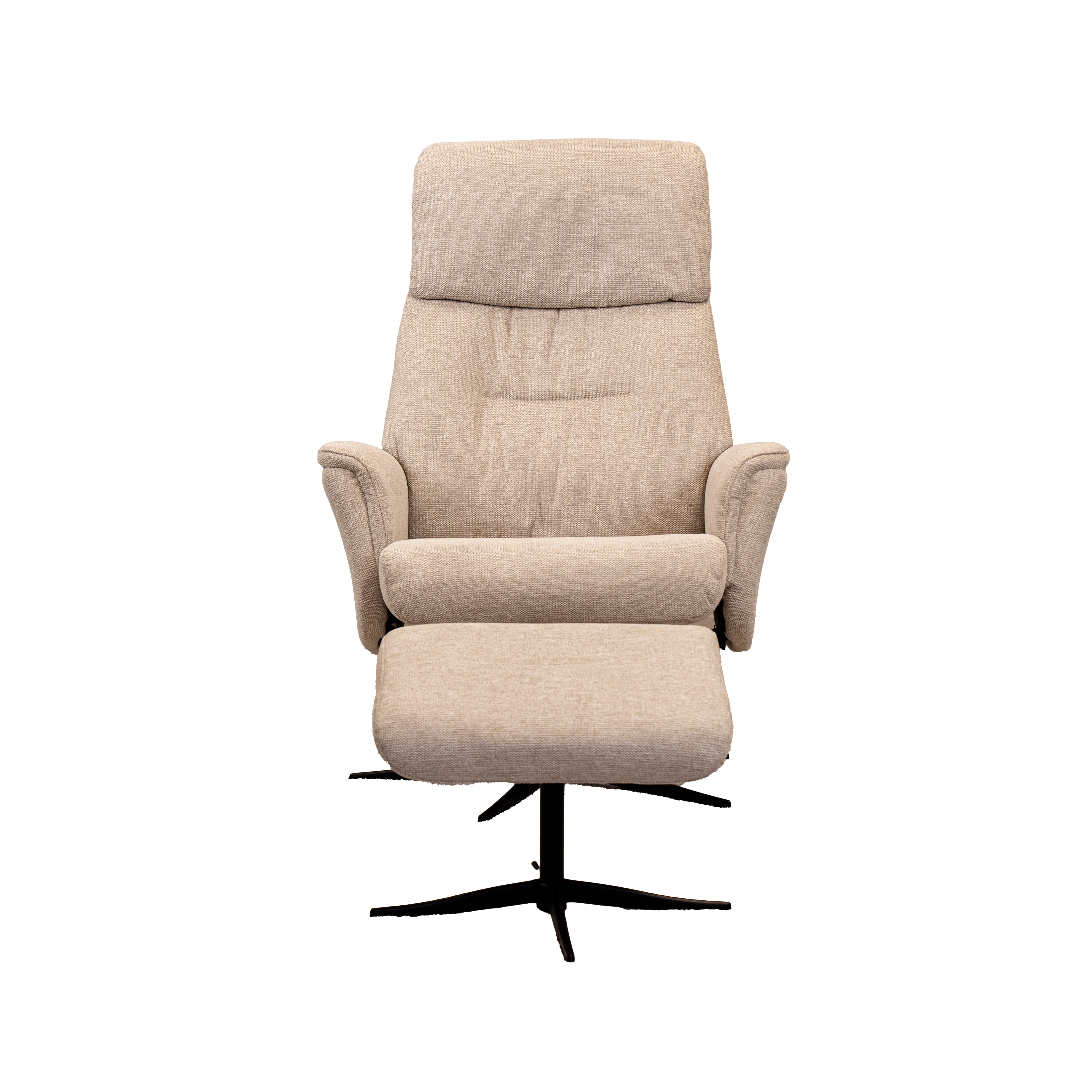 Savannah Recliner Chair with Ottoman in Loft Beige