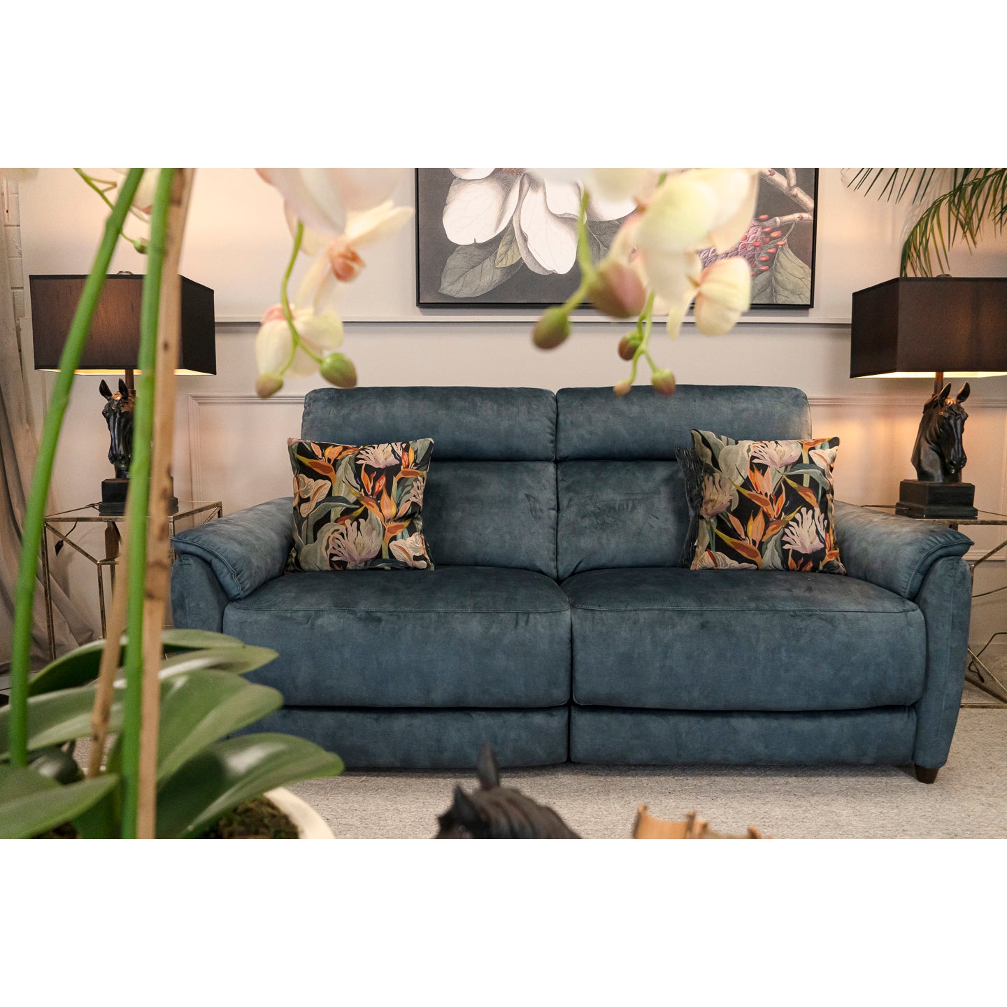 Michelangelo 2.5 Seater Powered Recliner Fabric Sofa