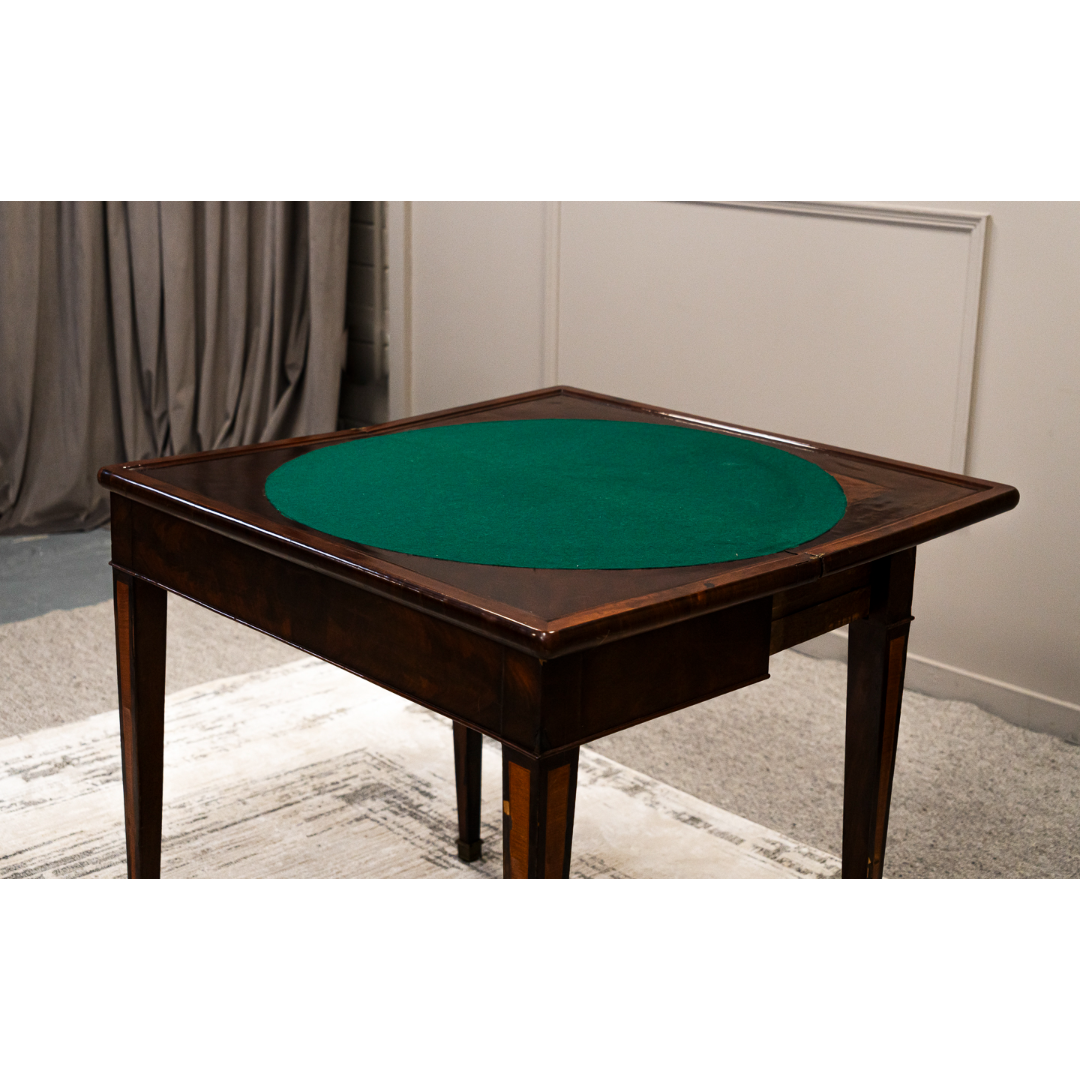 Regency Foldover Games Table with Marquetry