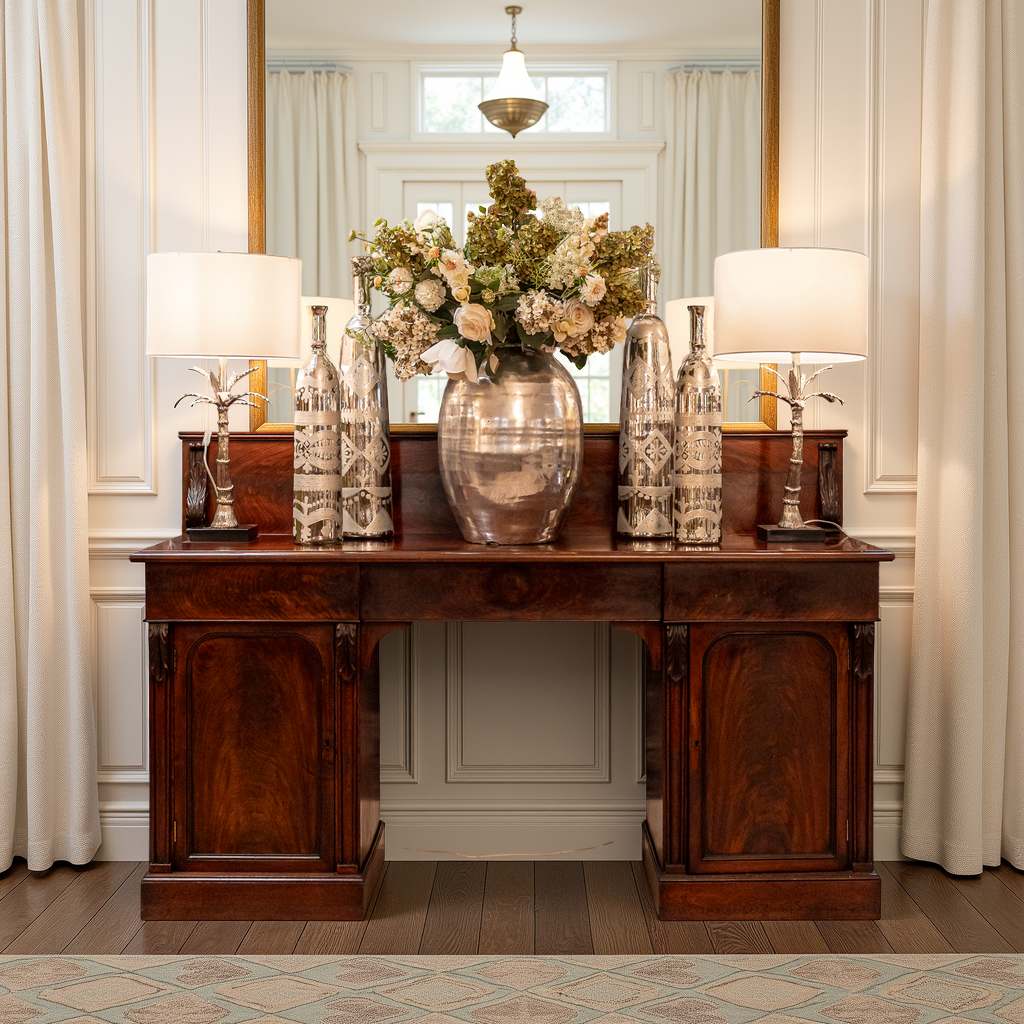William IV Mahogany Twin Pedestal Sideboard