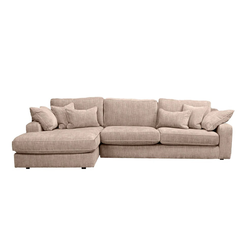 Marilyn Large Right-Hand Facing Chaise Sofa in Zelda Smoke (Standard Back)