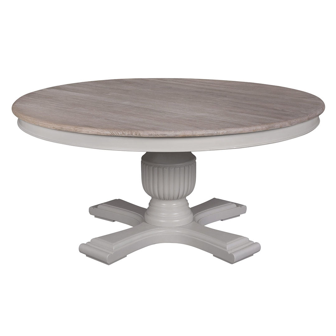 Sara Hardwick/Rustic Brown Round Dining Table 160cm