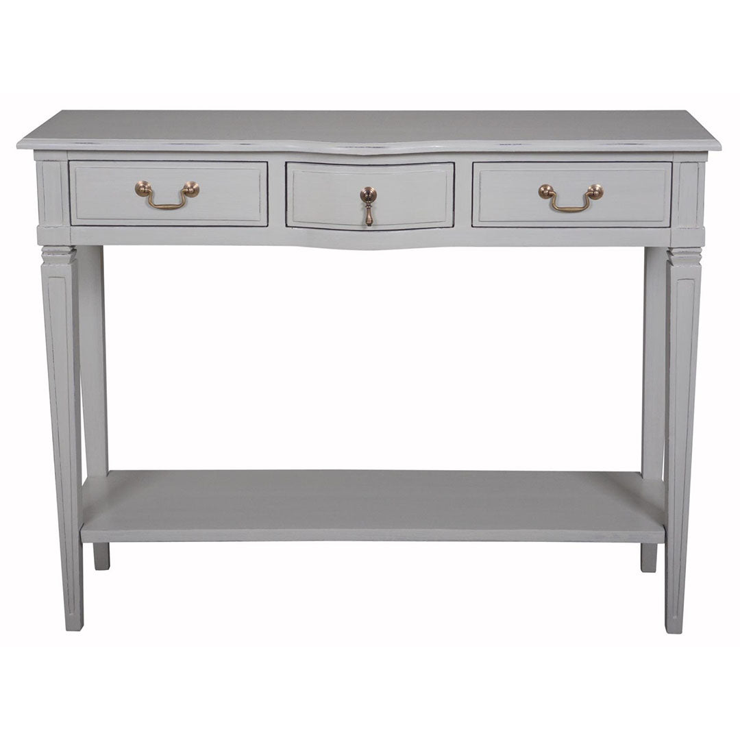 Anna Painted Double Console Table with Shelf
