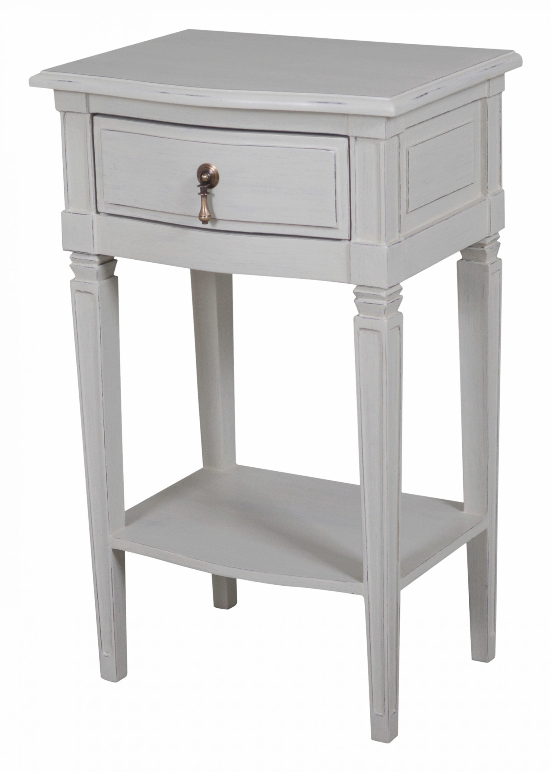 Anna Painted Side Table with Shelf