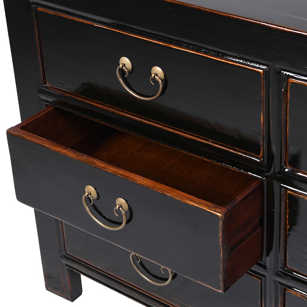 Nanjing Black 9 Drawer Sideboard