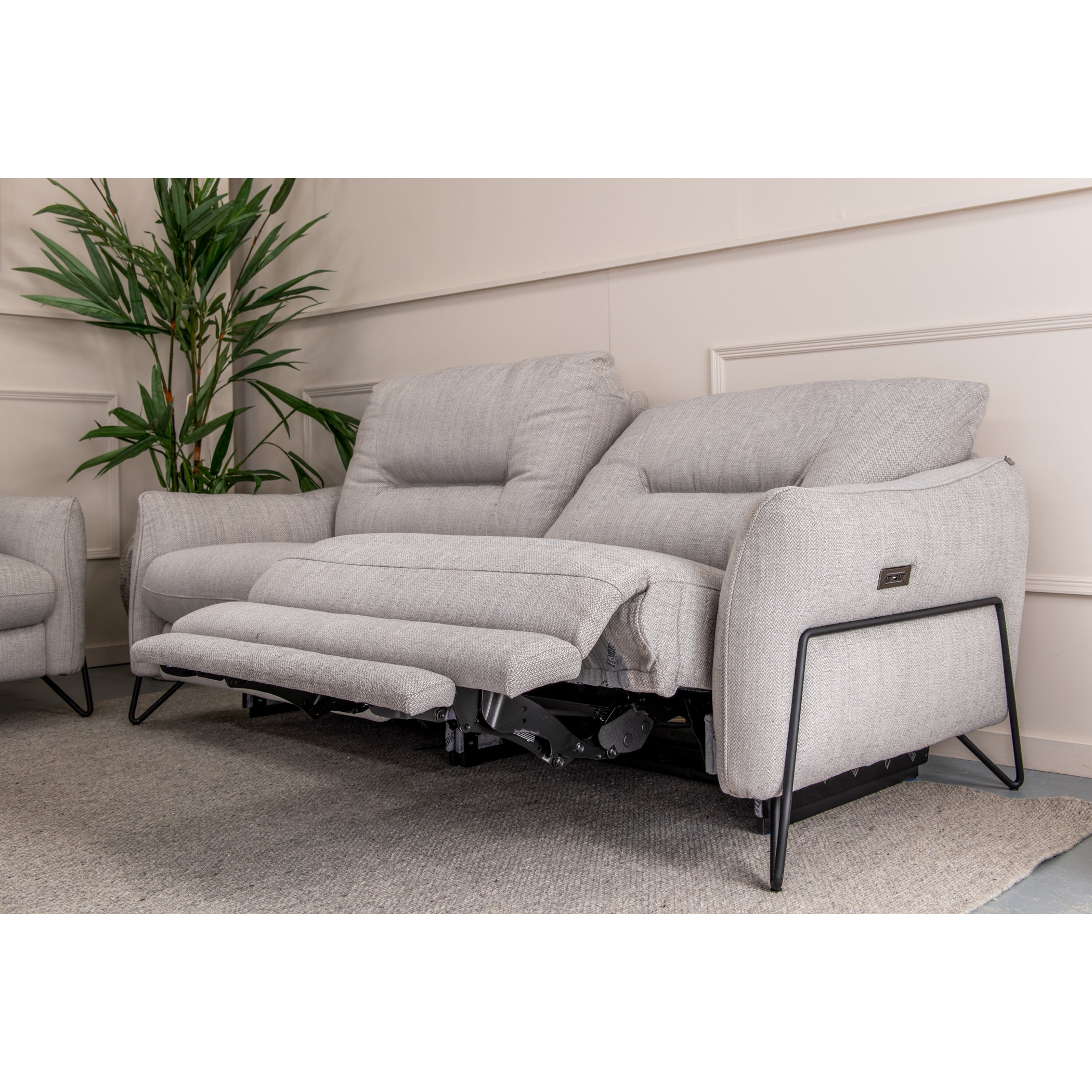 Botticelli Silver 2.5 Seater Power Recliner Sofa
