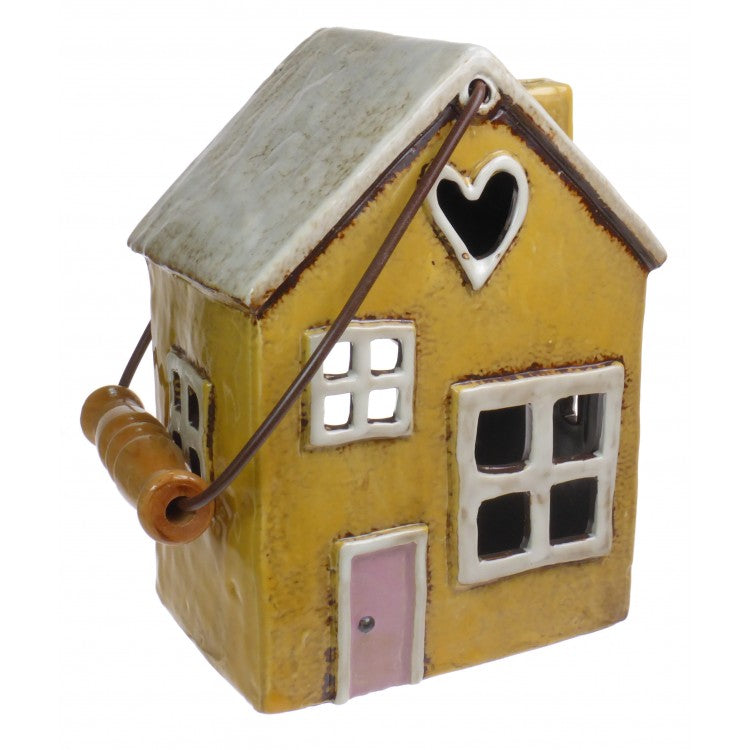 Mustard Ceramic Tealight House