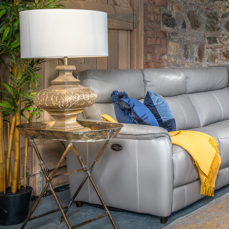 Gold Effect Metal Tray Table