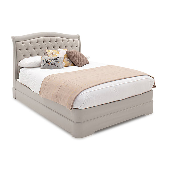 Mabel 4ft6 Bed with Upholstered Headboard in Taupe