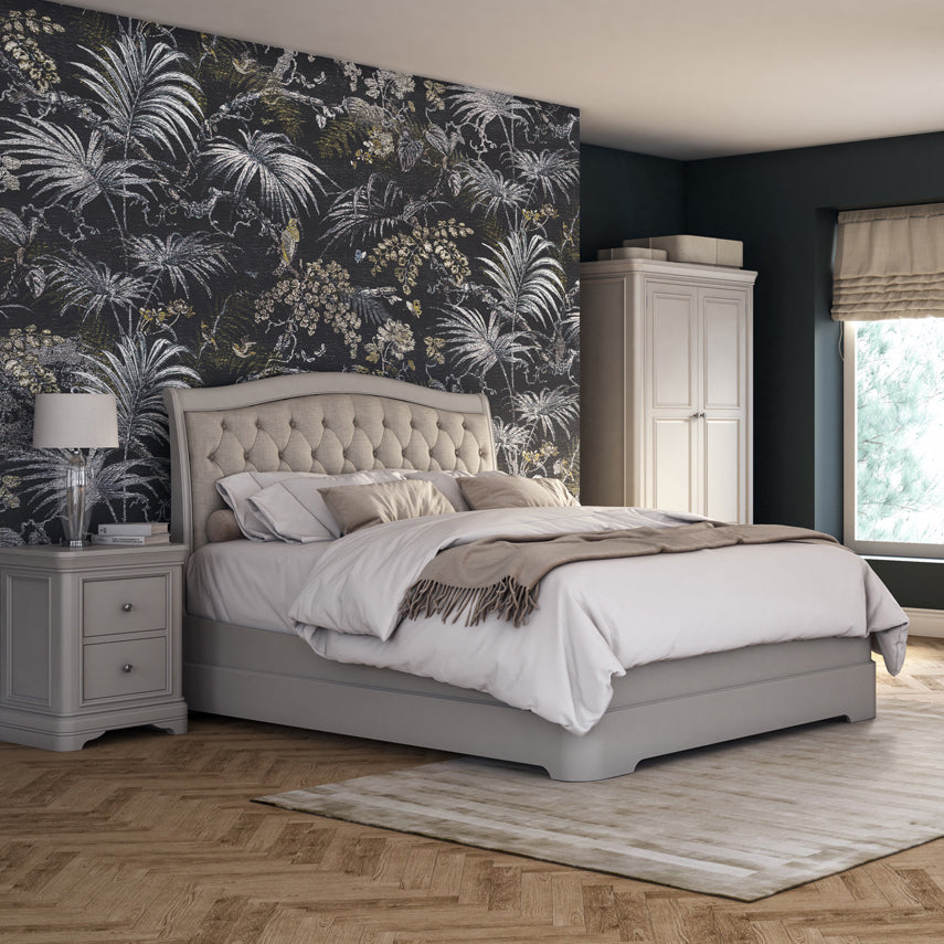 Mabel 6ft Bed with Upholstered Headboard in Taupe