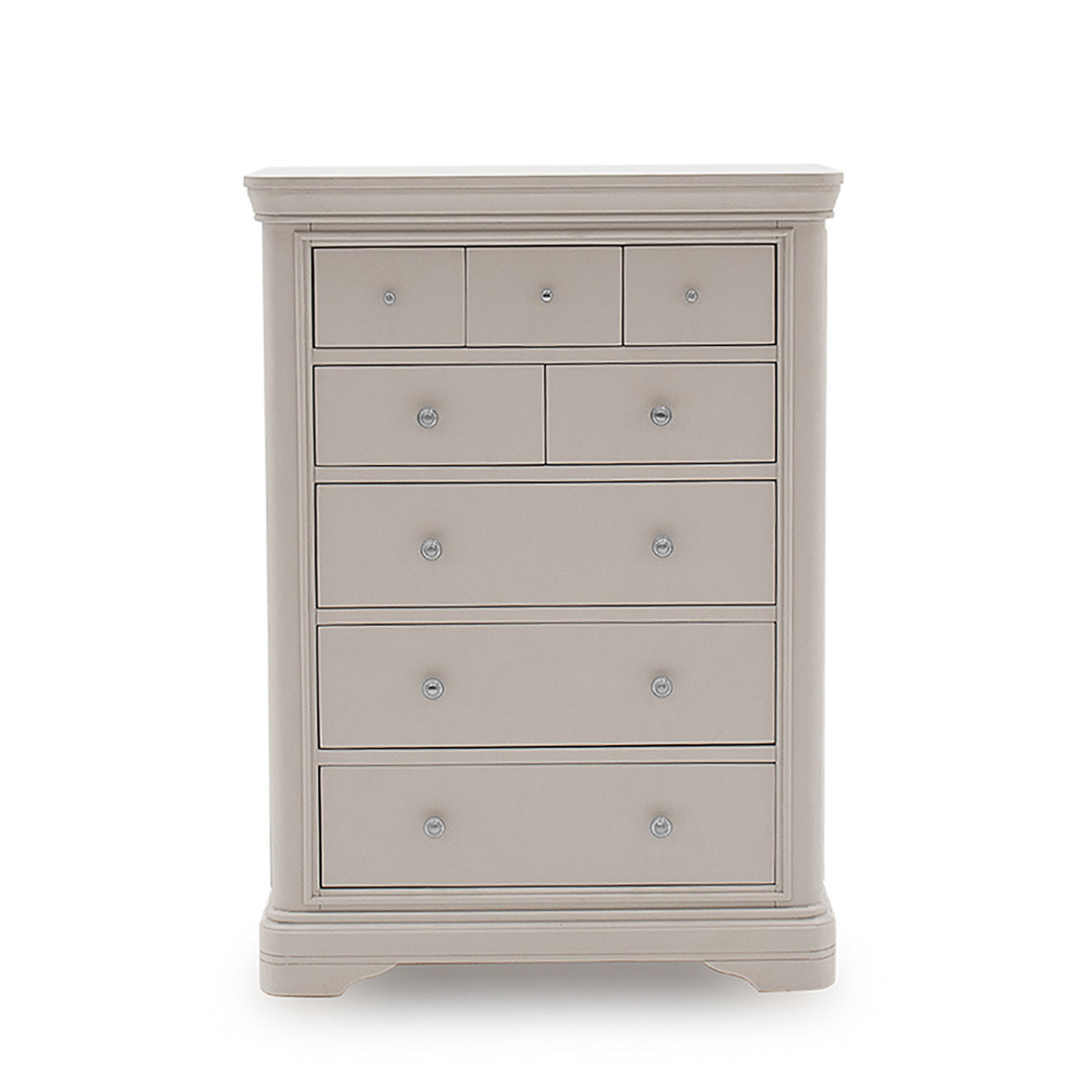 Mabel Taupe Tall Chest 8 Drawers