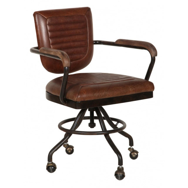 Mustang Leather Swivel Office Chair