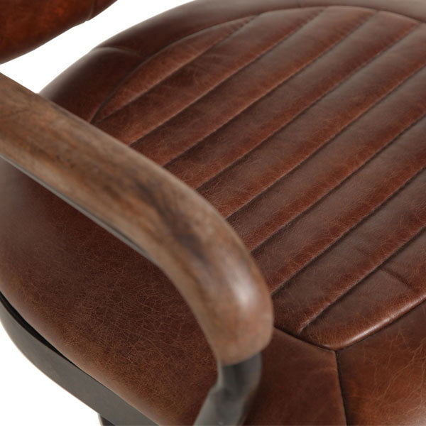 Mustang Leather Swivel Office Chair