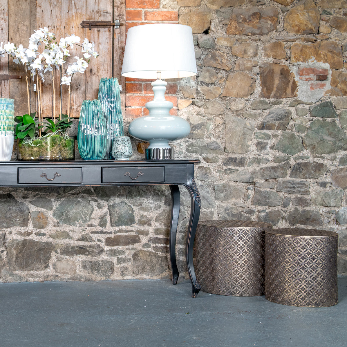 Harmony Heights Set of 2 Iron side tables