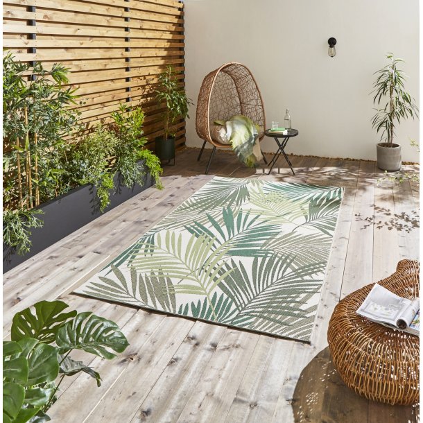 Miami Outdoor Rug with Palm Leaf Design