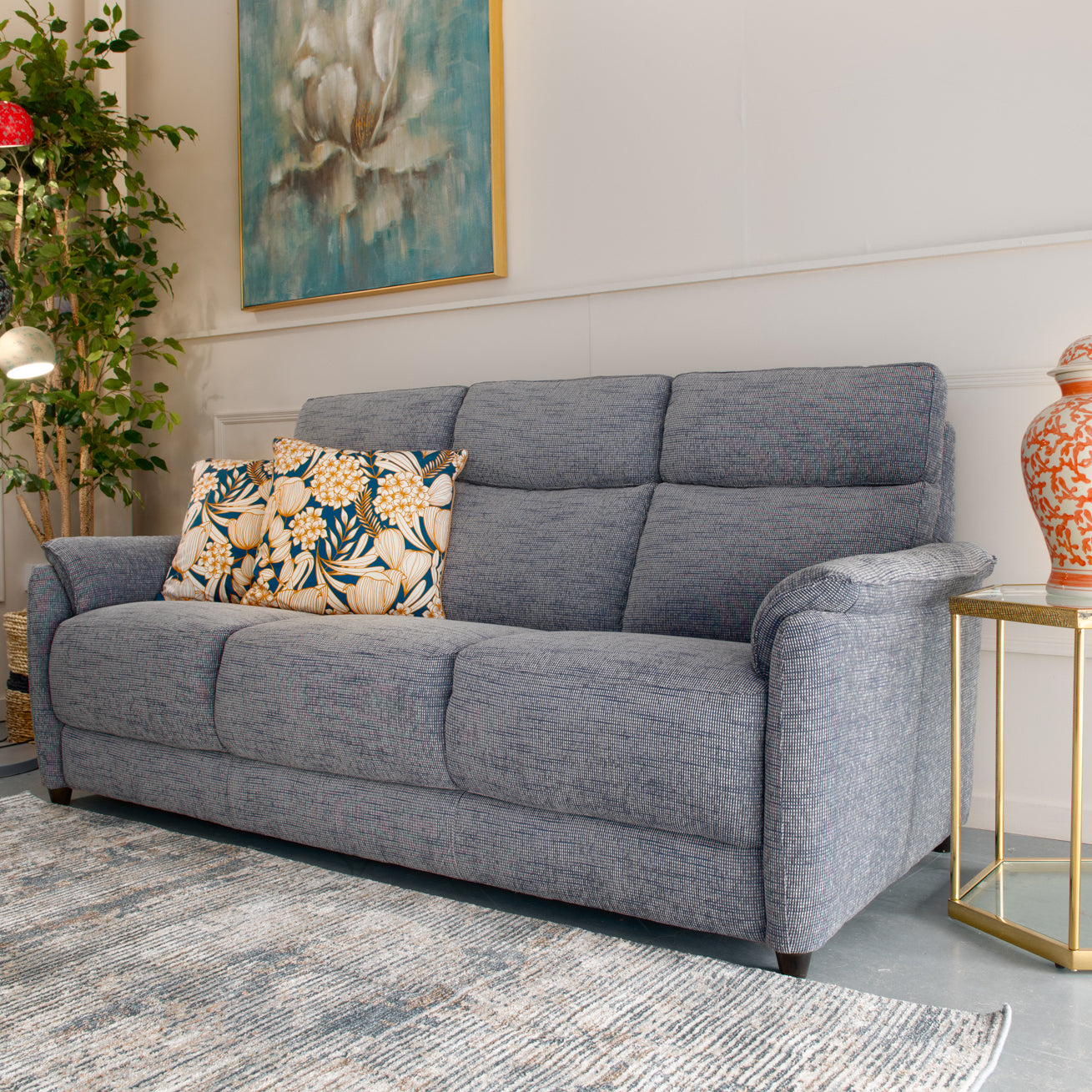 Michelangelo 3 Seater Powered Fabric Recliner