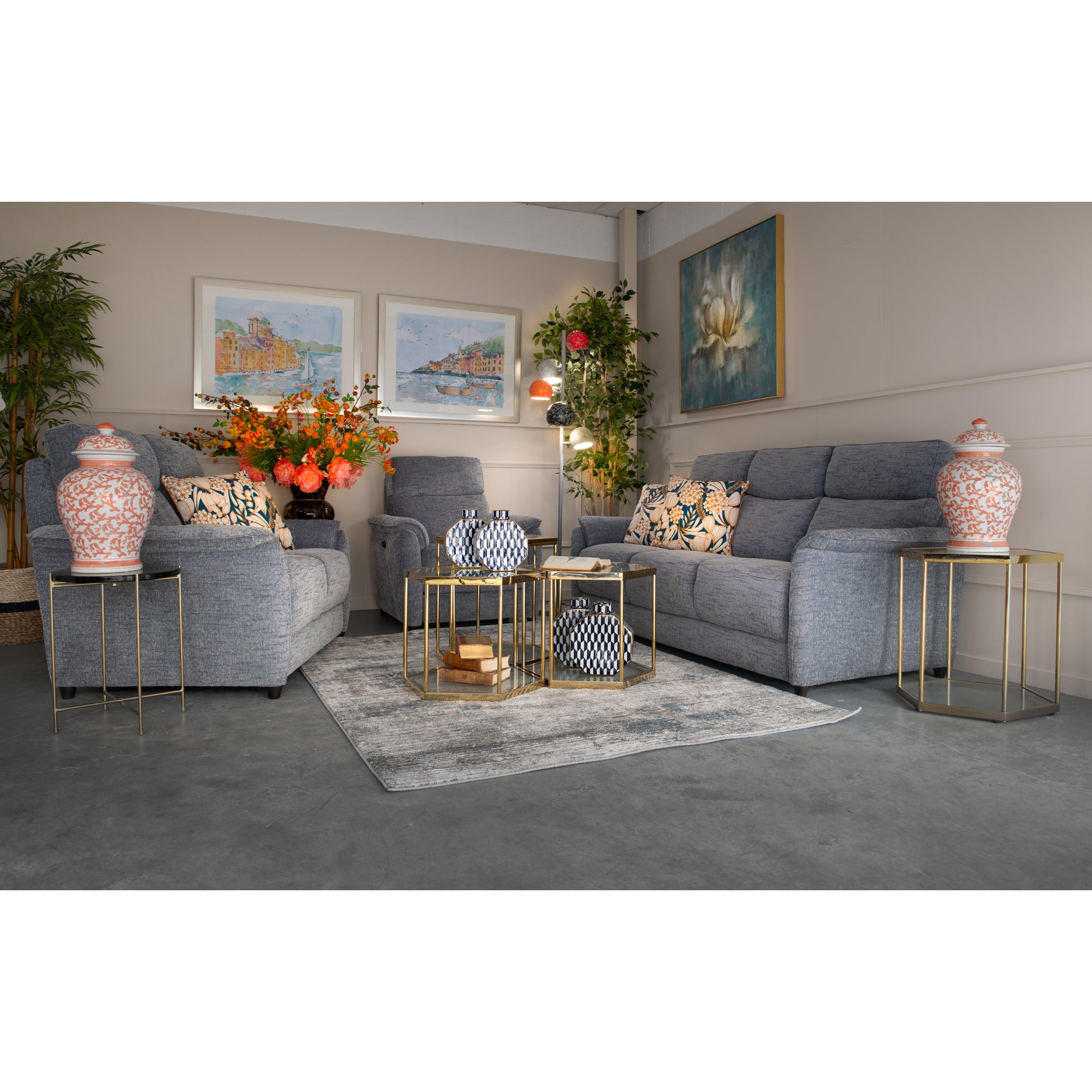Michelangelo Fabric 2 Seater Powered Recliner Sofa