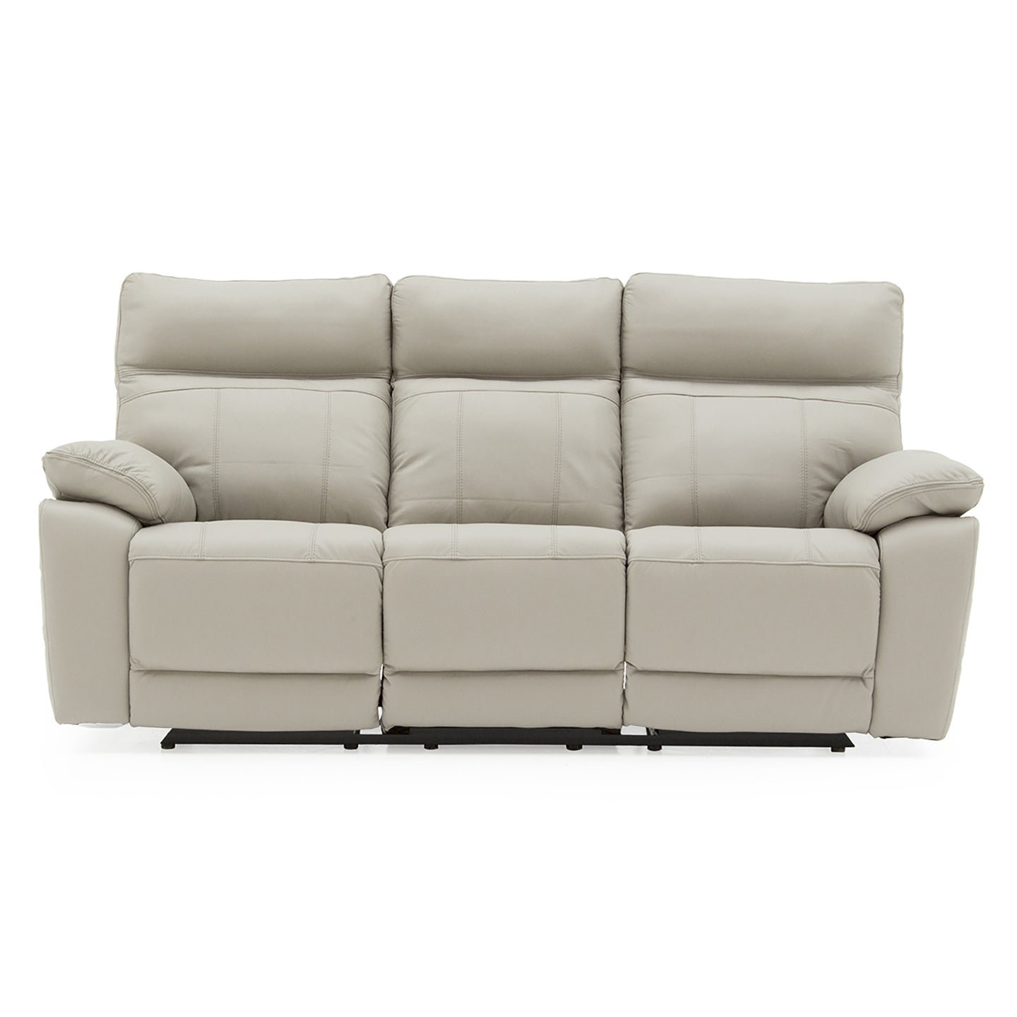 Positano 3 Seater Manual Recliner Sofa - Light Grey