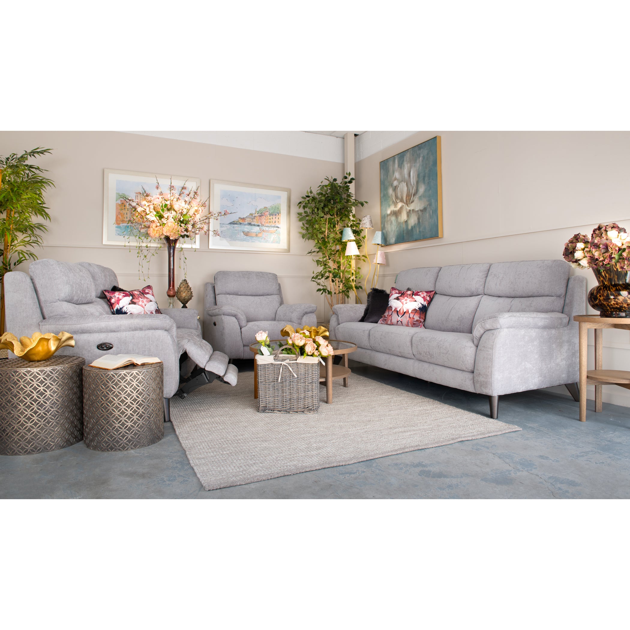 Raphael Powered Recliner 2 Seater Fabric Sofa
