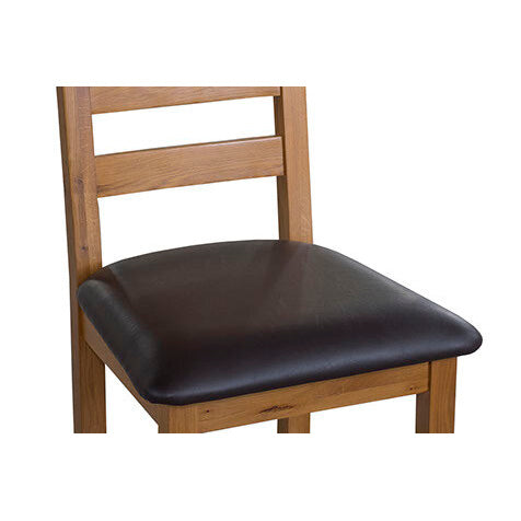 Shannon Oak Ladder Back Chair with PU Seat
