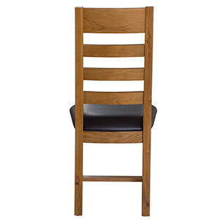 Shannon Oak Ladder Back Chair with PU Seat