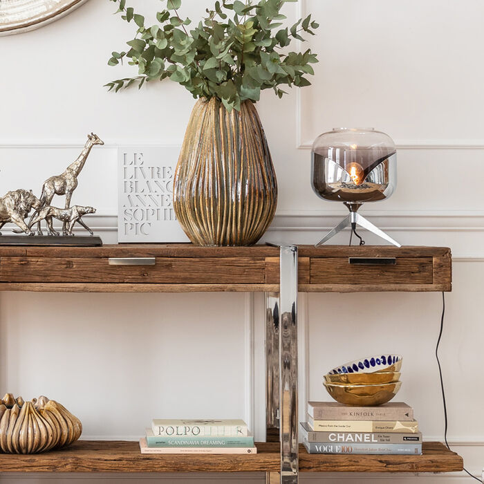 Table Lamp Chrome Goblet Ball