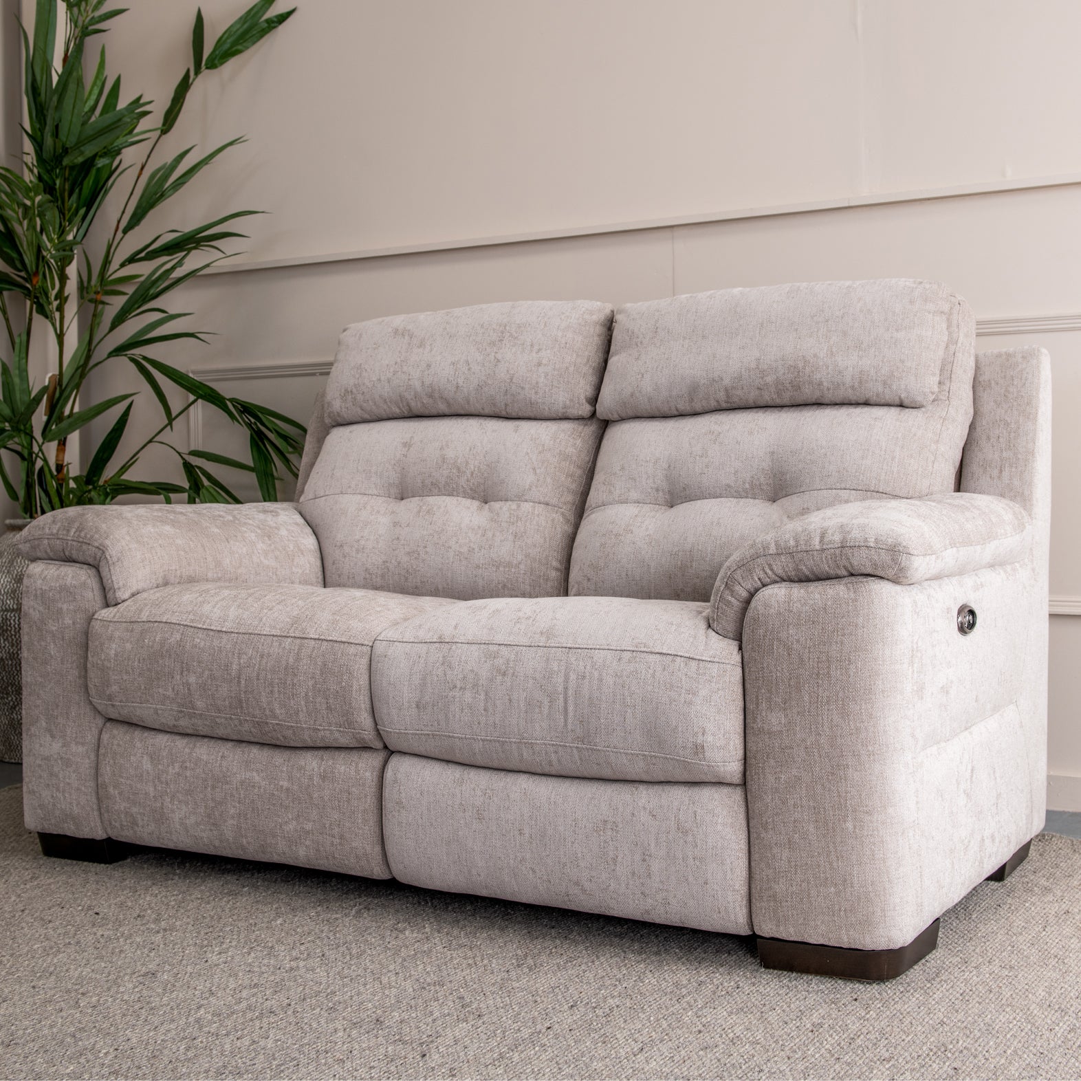 Titian Fabric 2 Seater Power Recliner Sofa