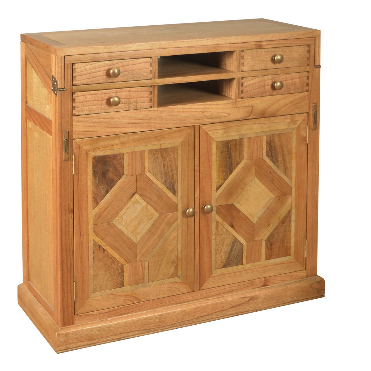 Beckett Campaign Desk with Marble Inlay