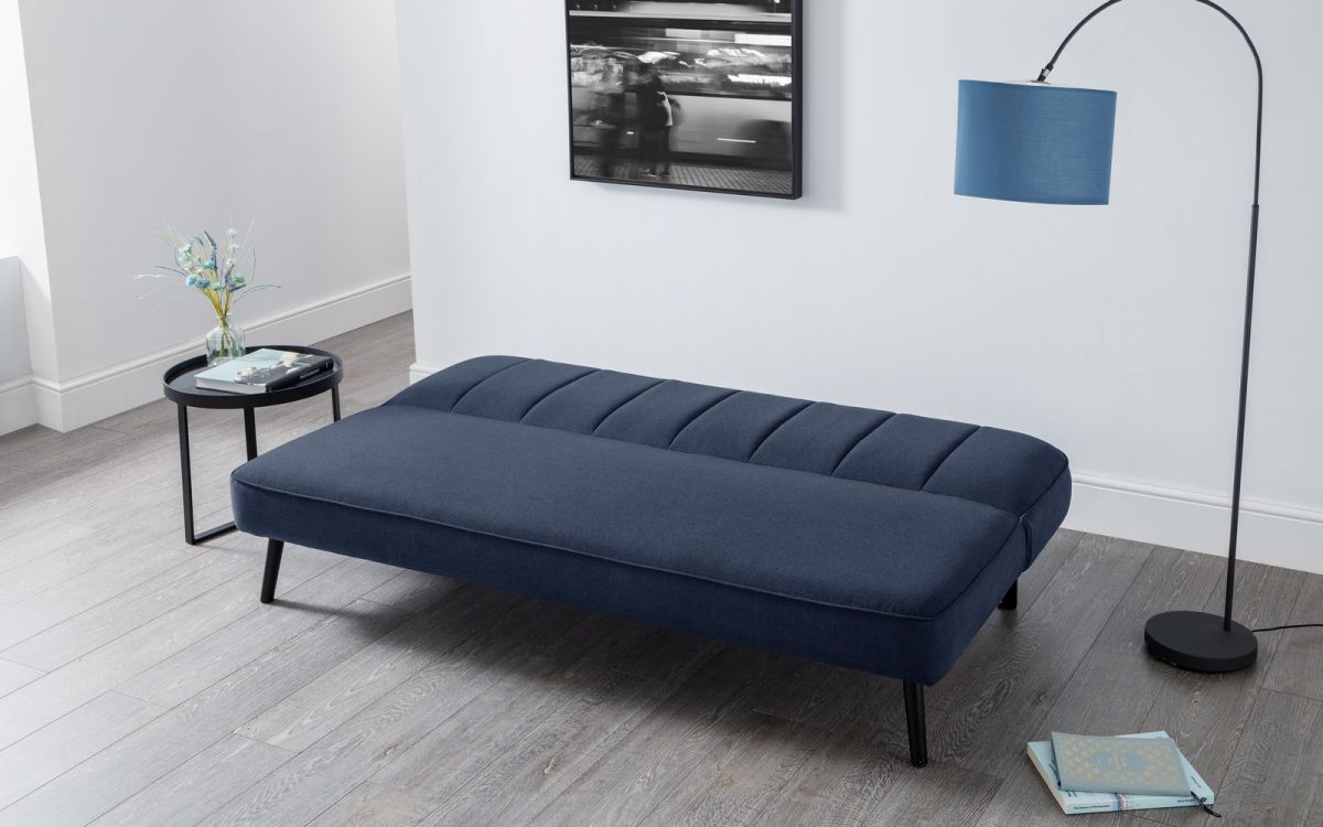 Miro Curved Back Sofa bed Blue