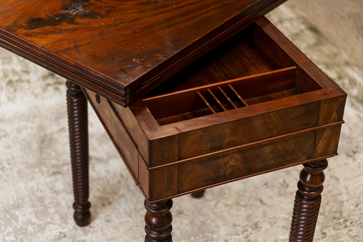 19th Century Mahogany Turn Over Games Table