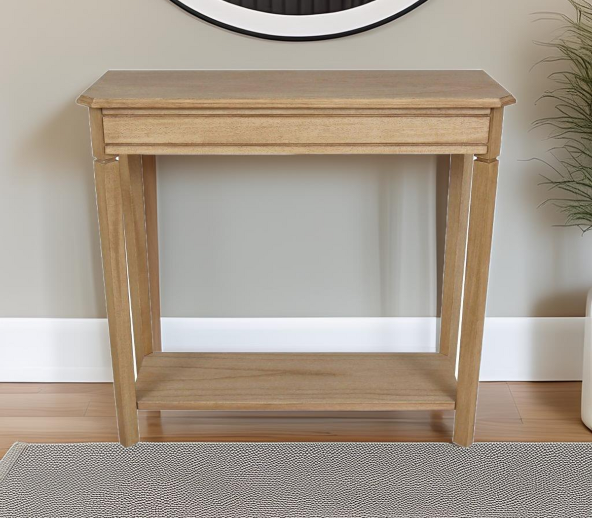 Alice Ash Console Table with Shelf - Flanagan Kerins