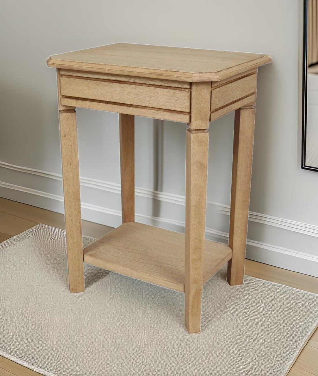 Alice Ash Side Table with Shelf - Flanagan Kerins