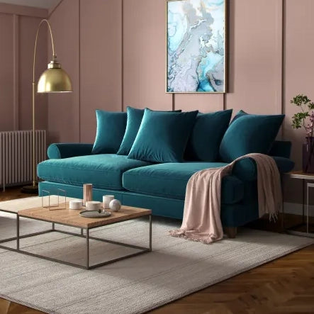 4 seater sales pillow back sofa