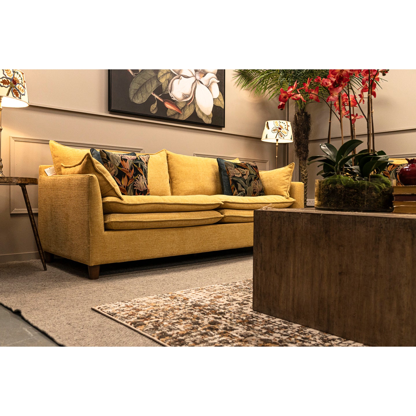 Lara 3 Seater - Golden Yellow