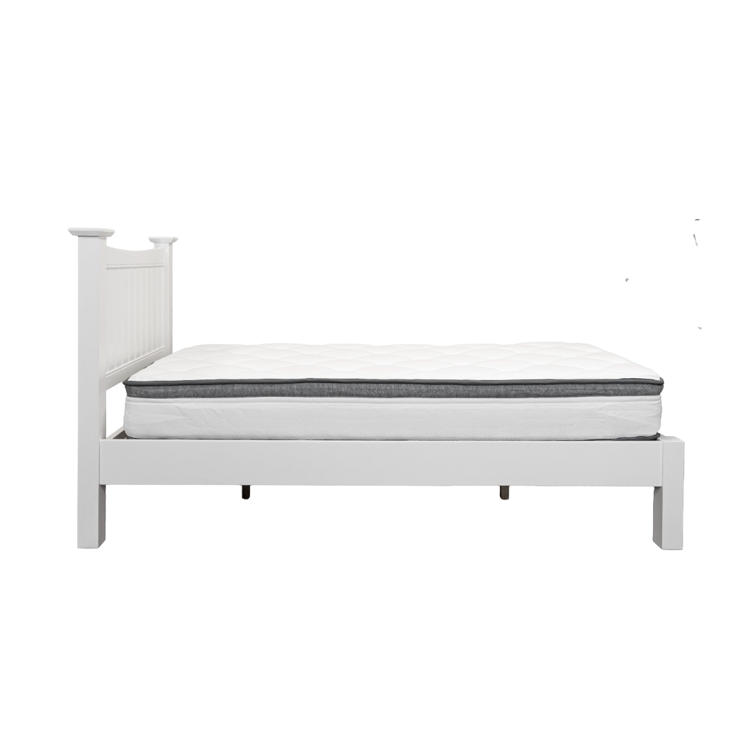 Layla 3ft Single Off-White Wood Bed Frame