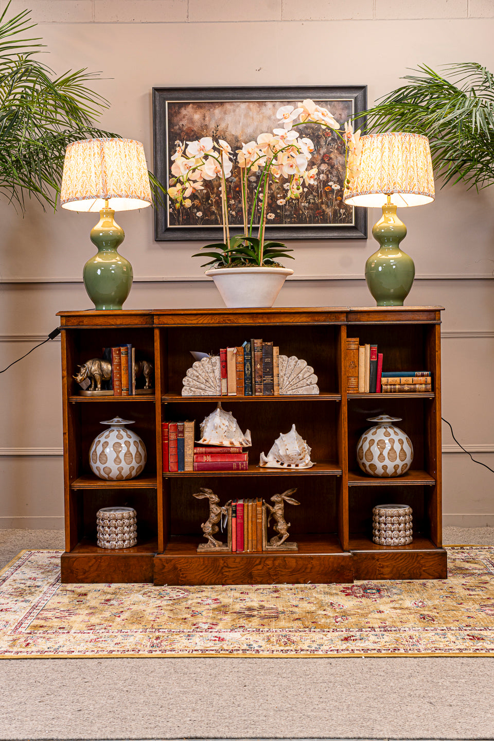 Leeney Jones Breakfront Regency Style Bookcase