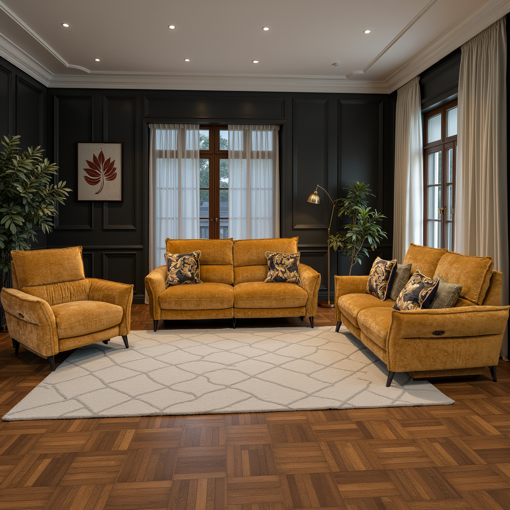 Room View Of The Loreno Suite Of Fabric Sofas And ArmChair