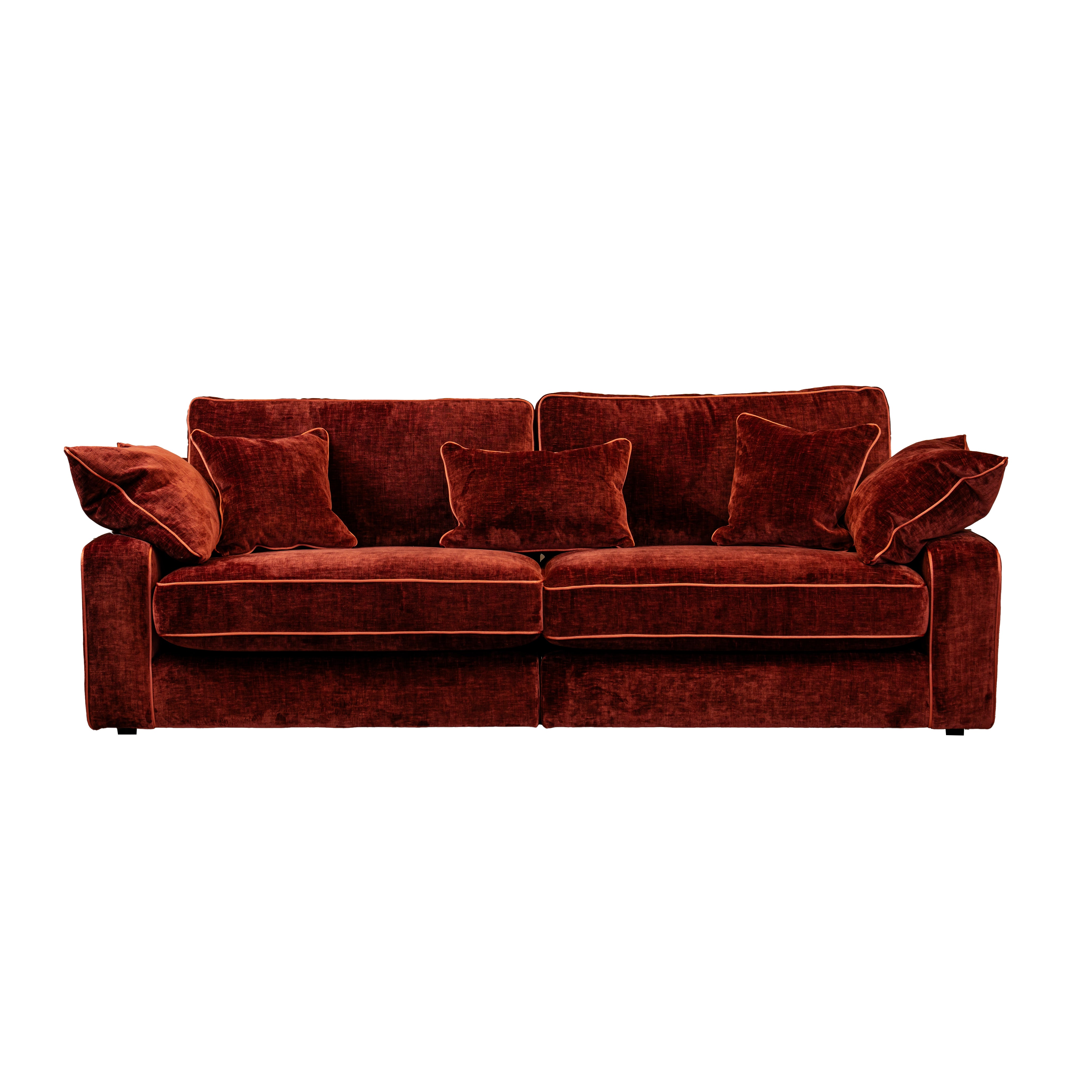 Marilyn Large Split Sofa with Pillow Back - Zelda Burgundy