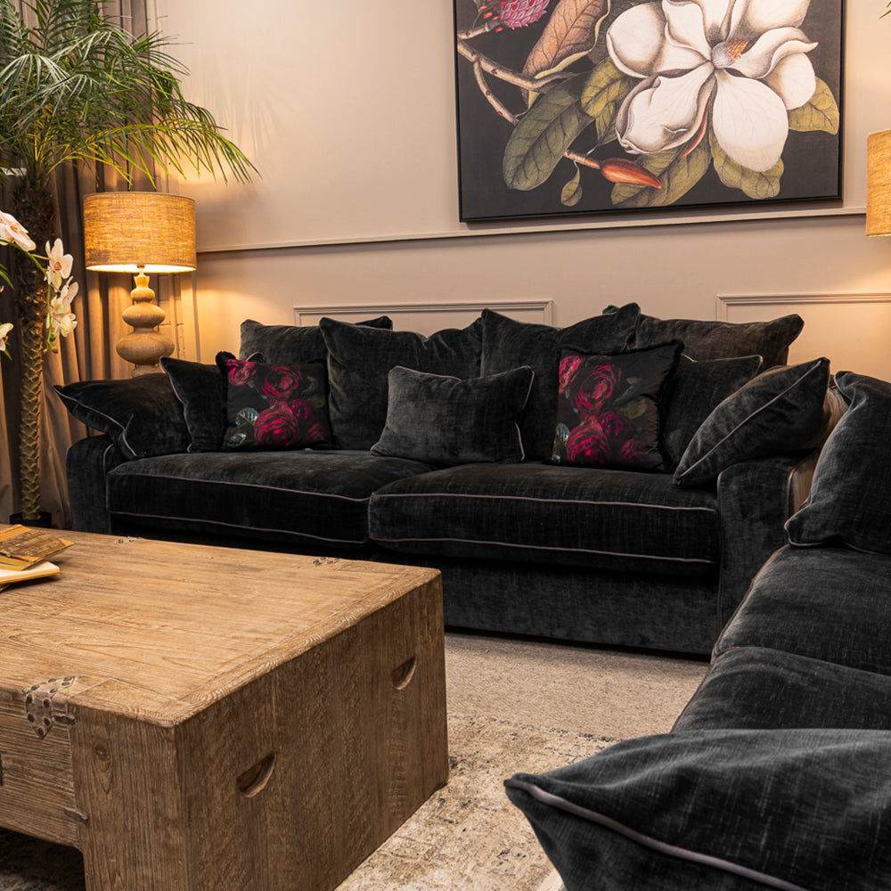 Marilyn Large Split Sofa with Pillow Back - Zelda Charcoal