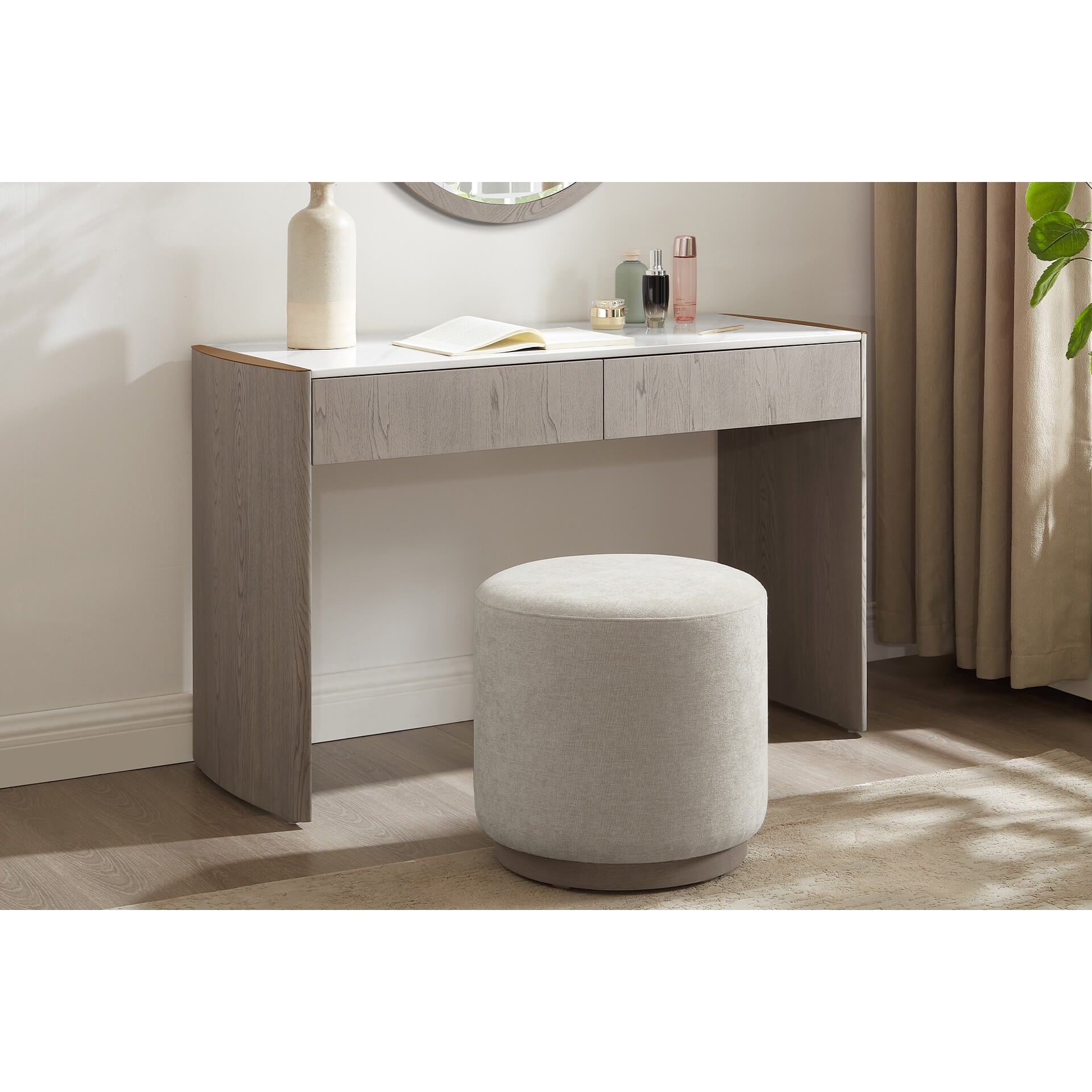 Mondello Dressing Table 2 Drawer - Washed Oak