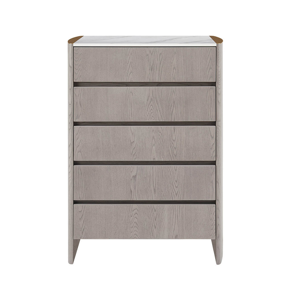 Mondello Tall Chest 5 Drawer - Washed Oak
